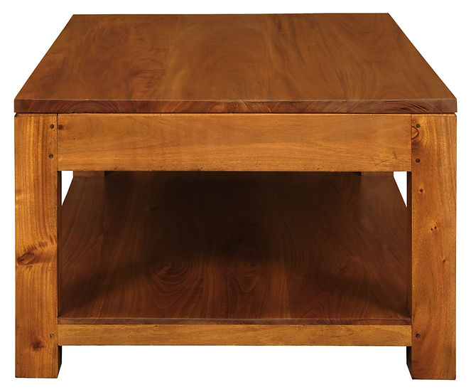 Amsterdam 2 Drawer Coffee Table, Light Pecan