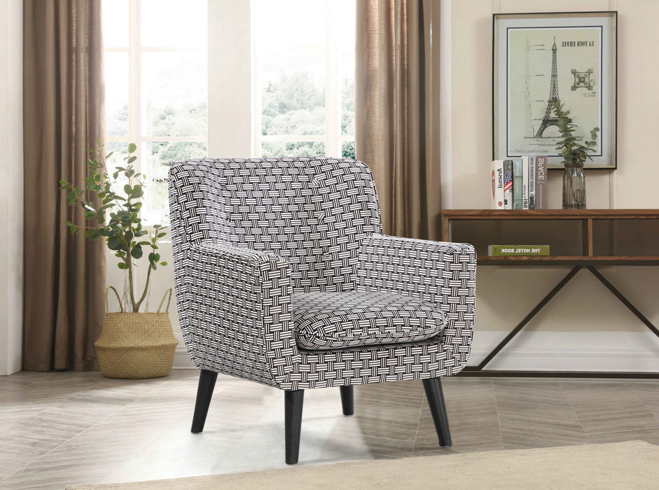 Georgia Chair upholstered in Monochrome Weave Fabric