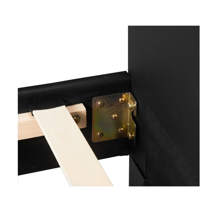 Monica Black Faux Leather Double Bed Frame