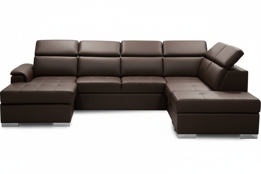 Miza 5 Seater Fabric Storage Chaise with Ottoman