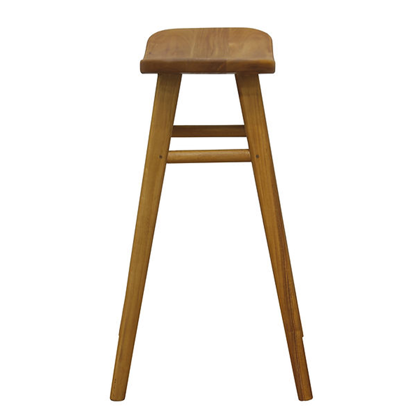 Caramel Oval Solid Timber Kitchen Counter Barstool