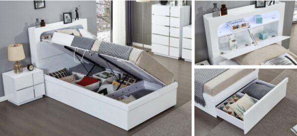 New York King Single Storage Bed