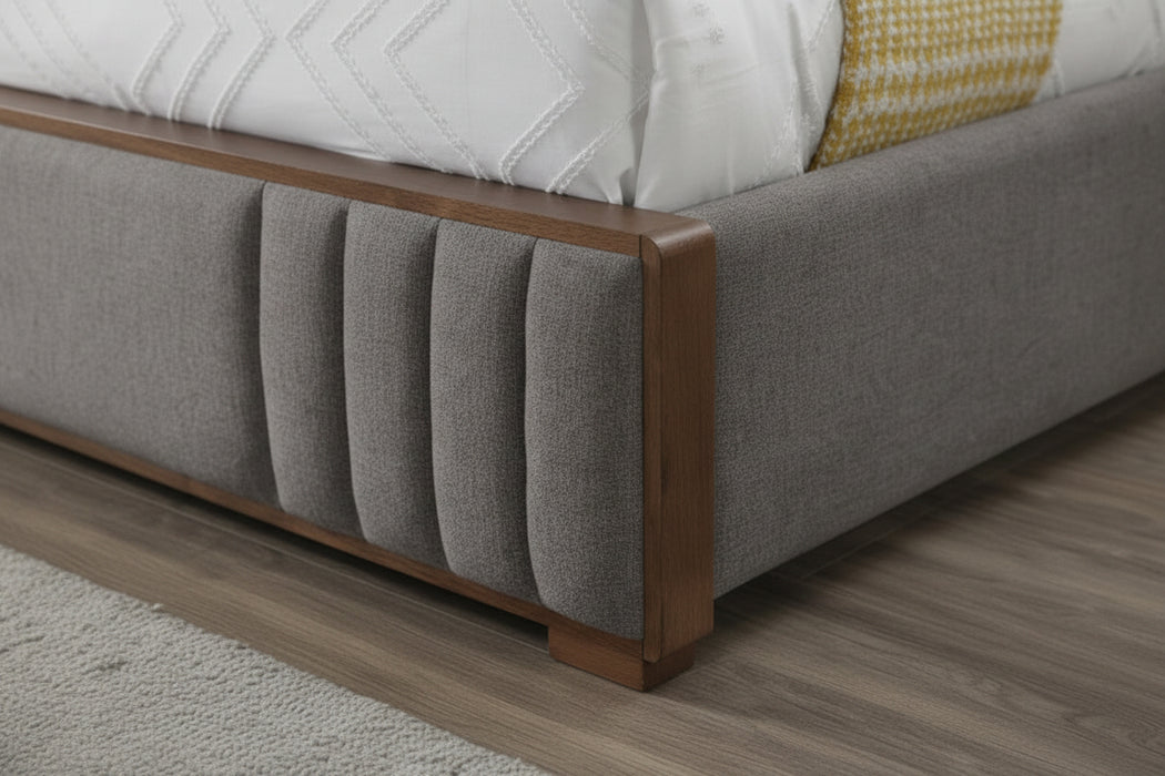 Luxe  King Fabric Bed Frame Tan
