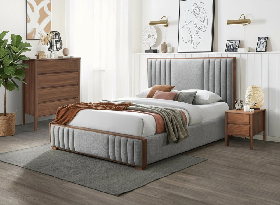 Luxe Fabric Bed Frame Grey