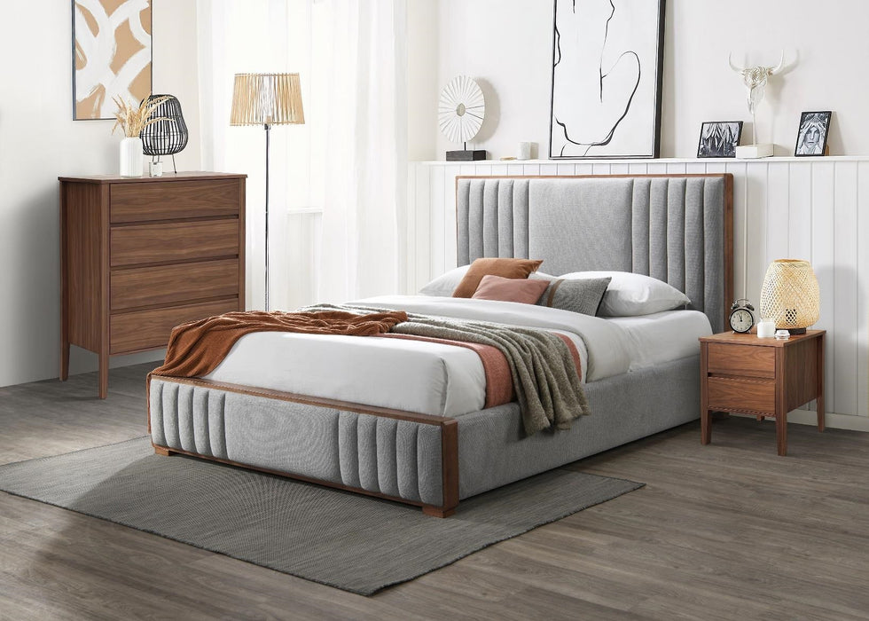 Luxe Fabric Bed Frame Grey
