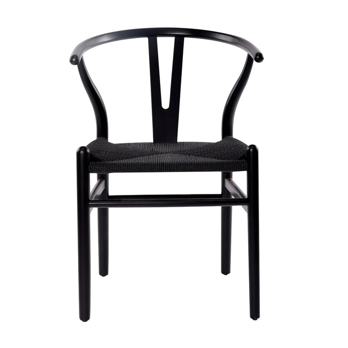 Ella Wishbone Chair, Black