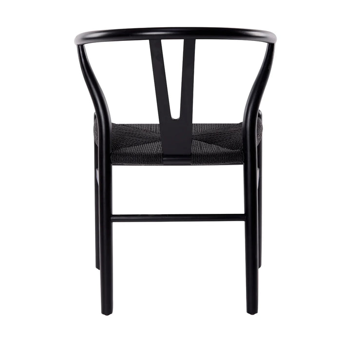 Ella Wishbone Chair, Black