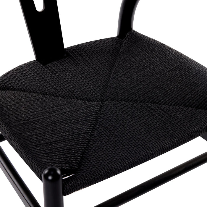 Ella Wishbone Chair, Black
