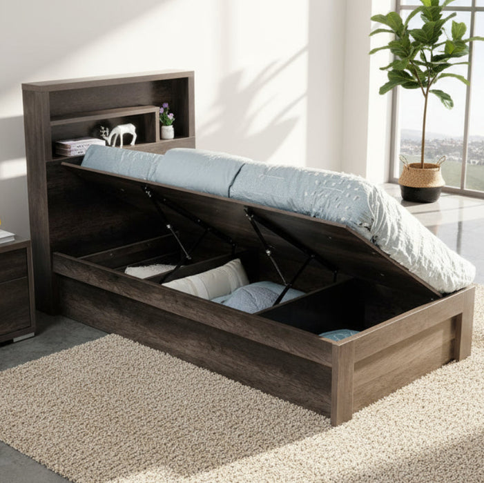Liberty King Single Gas Lift Bed Charcoal