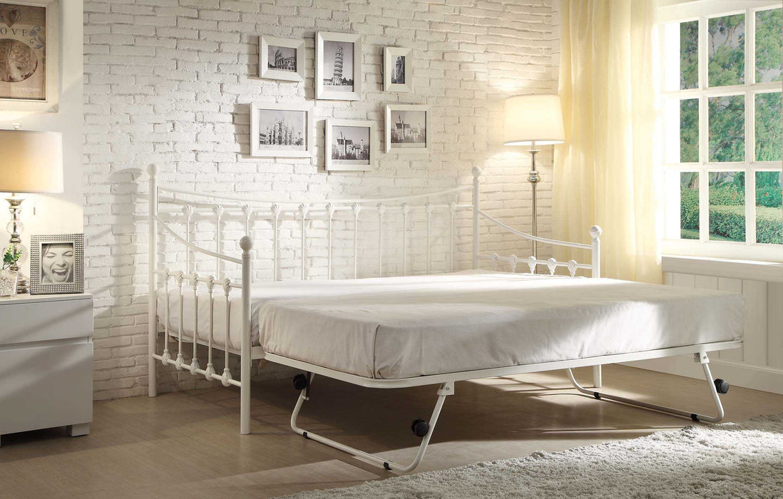 White Avon Single Daybed with Trundle