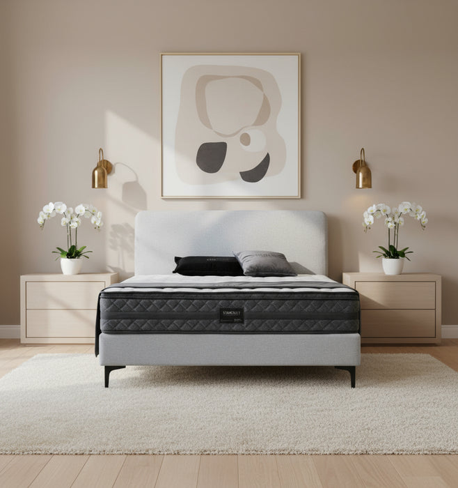 Charlotte Upholstered Bed - Light Grey