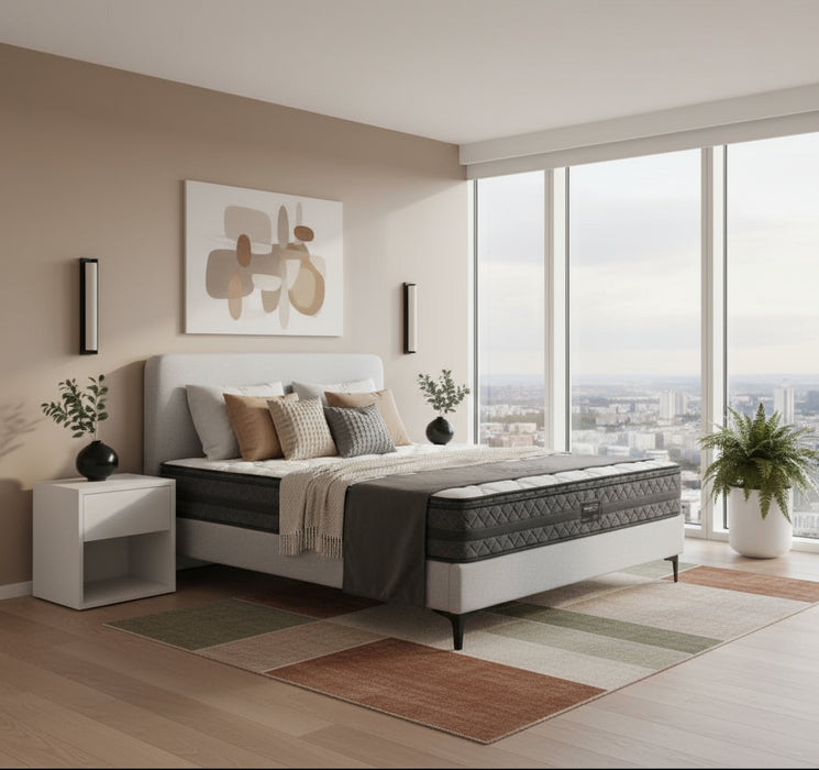 Charlotte Upholstered Bed - Light Grey