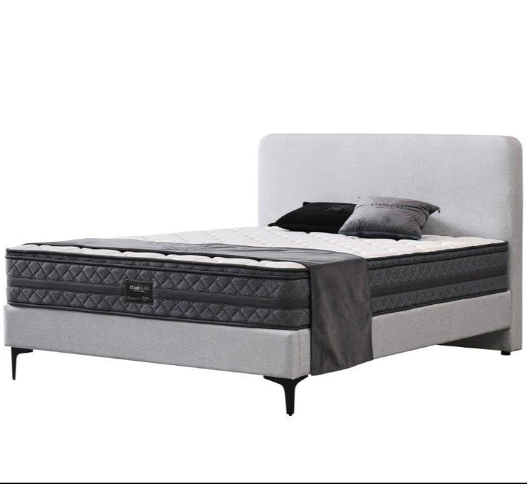 Light Grey Charlotte Upholstered Bed, 3 Sizes