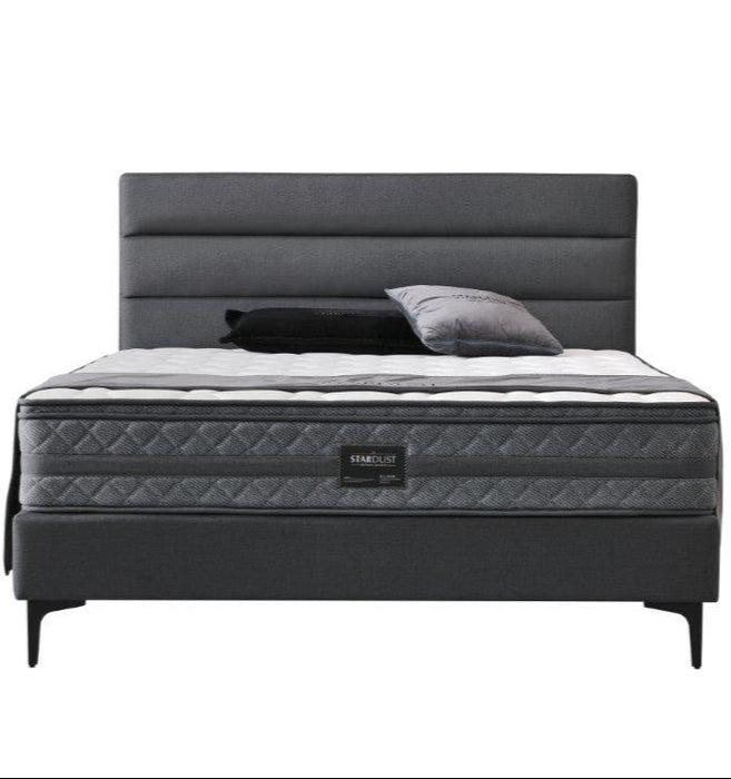 Grey Luke Upholstered Bed, 3 Sizes