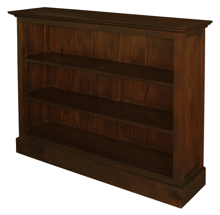 Tasman Solid Mahogany Wood Low Bookcase