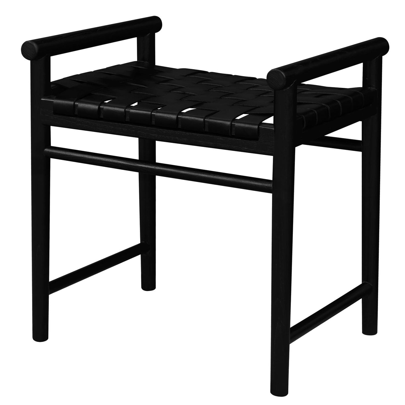 Elliot Single Seater Bench with Genuine Leather — Lj Bedding and Furnitures