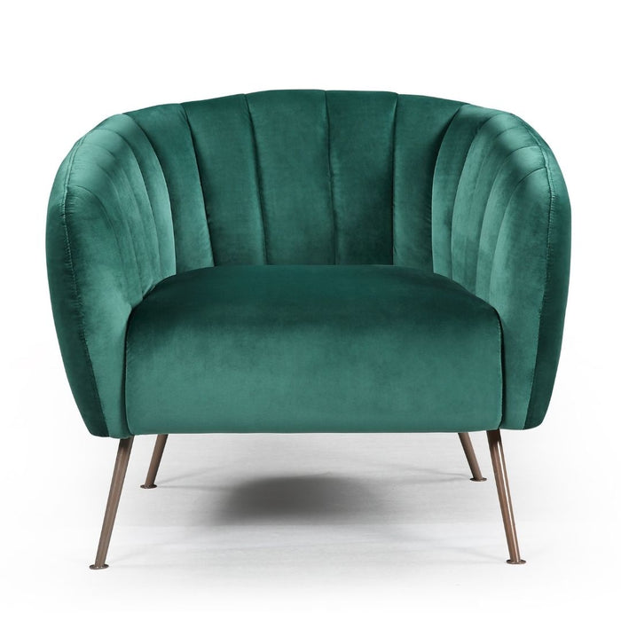 Monet Velvet Armchair Emerald