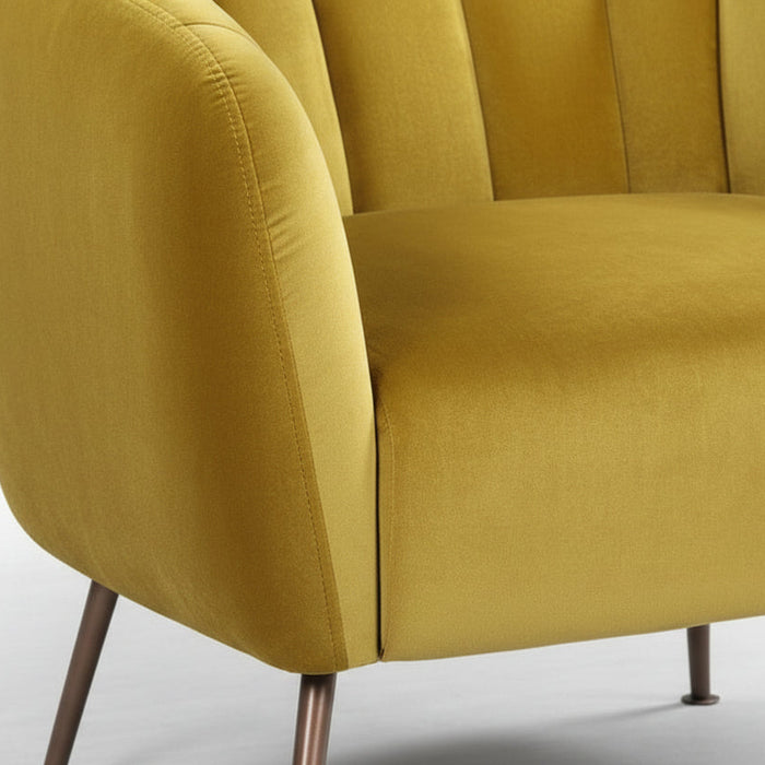 Monet Arm Chairs in Velvet Gold