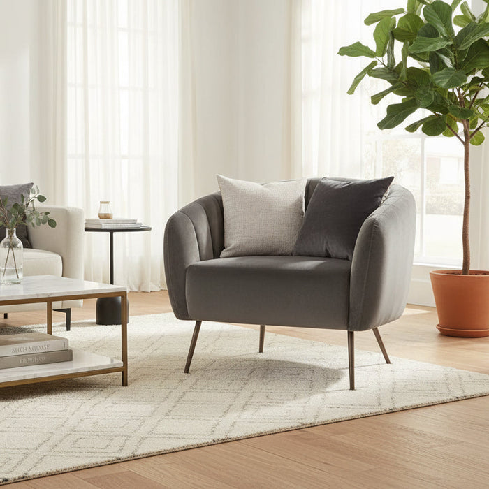 Monet Armchair in Velvet Slate