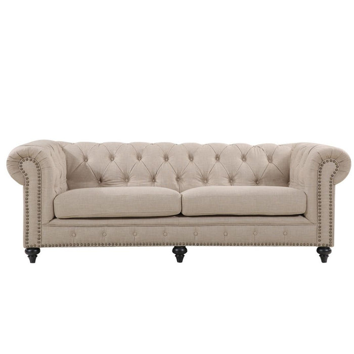 3 Seater Chesterfield Beige - Louis