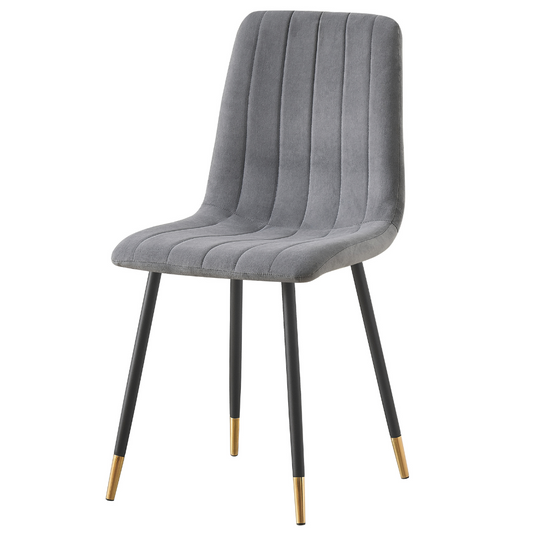 Tio Velvet Dining Chairs Grey