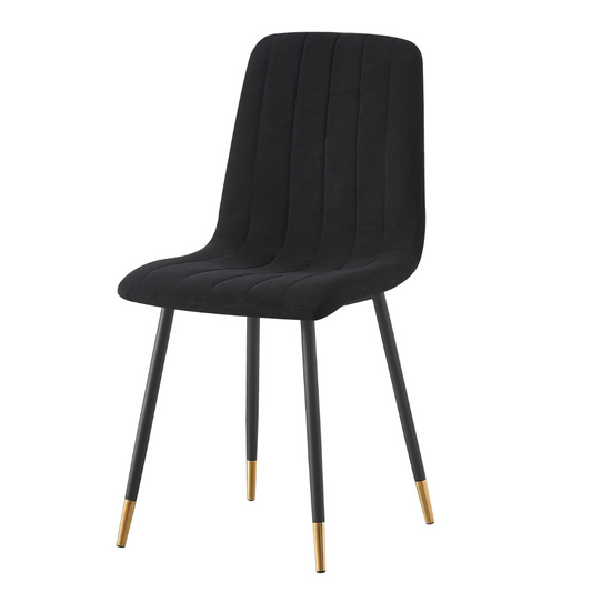 Tio Velvet Dining Chairs Black