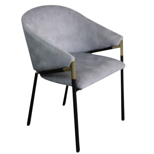 Manhattan Chair Velvet - Light Grey