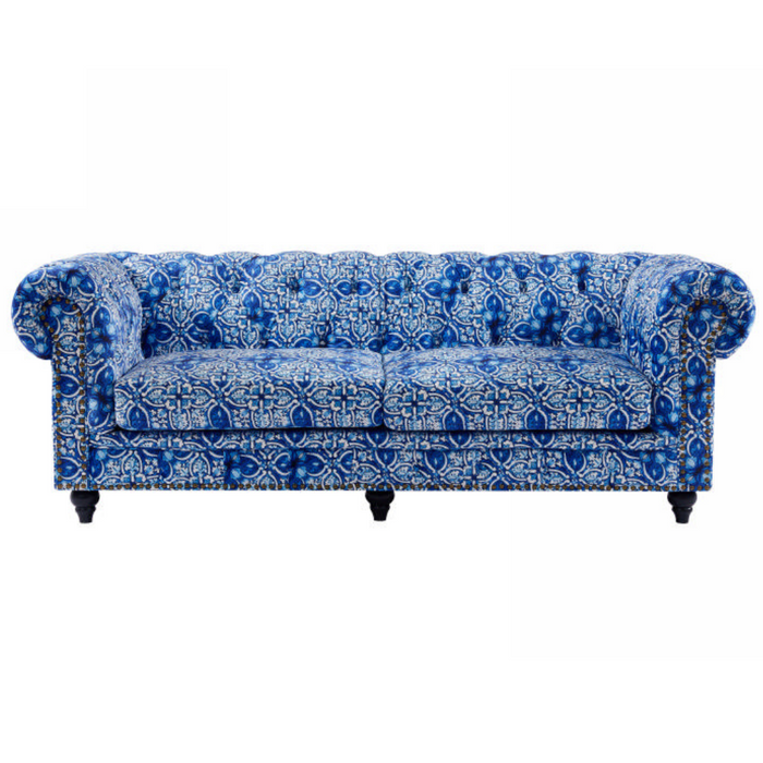 Lovana 3 Seater Velvet Chesterfield Sofa 223cm