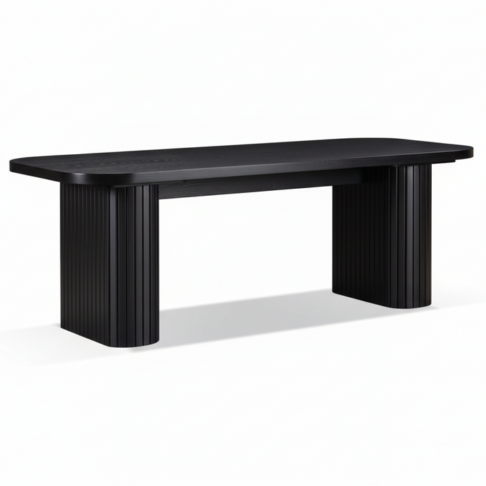 Melba Black Rectangular Coffee Table, 130cm