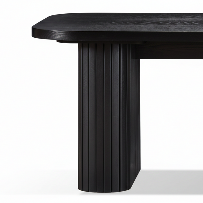 Melba Black Rectangular Coffee Table, 130cm