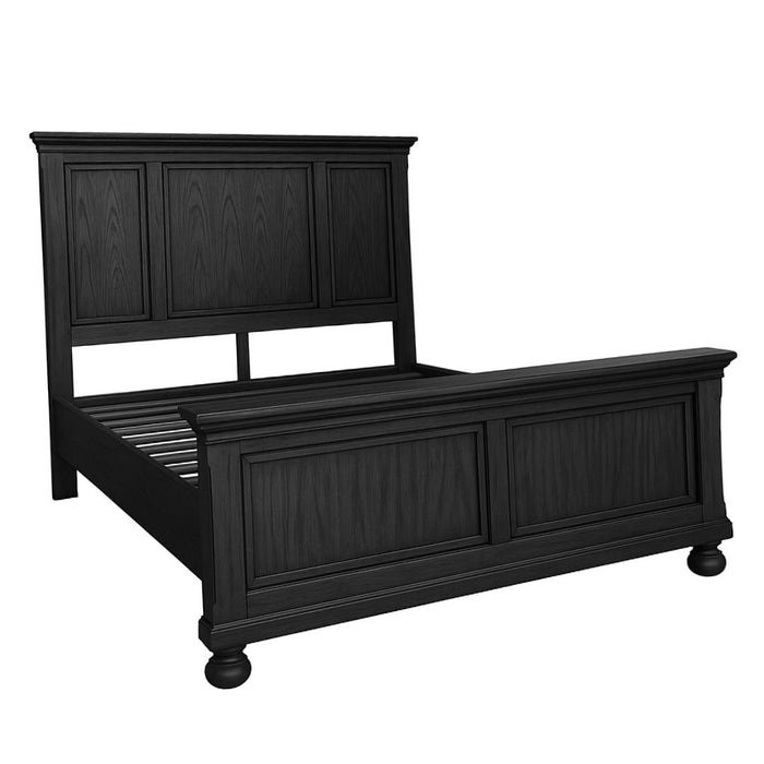 Pasena King Timber Bed Frame, Black