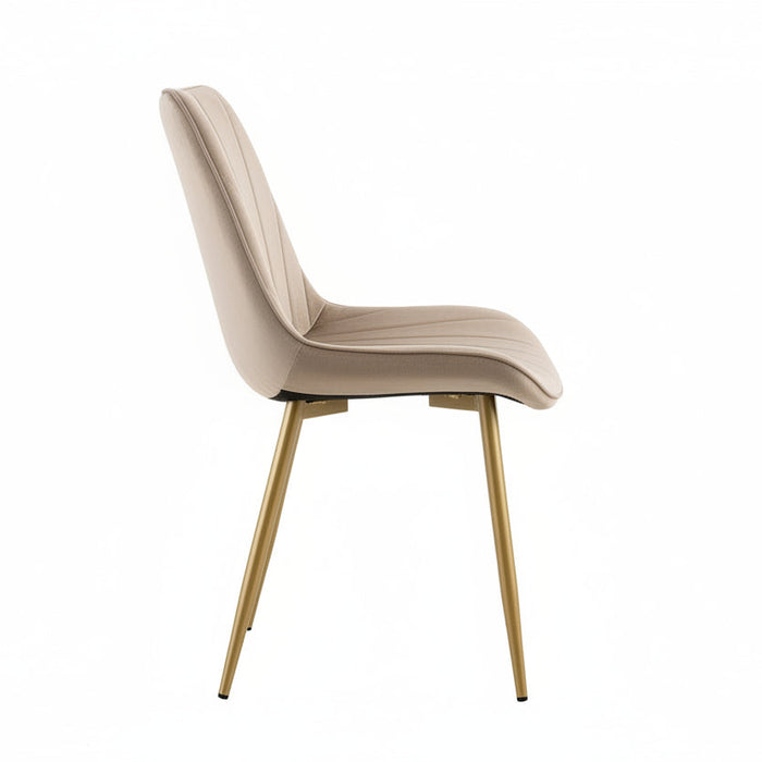 Elora 5 Piece Dining Set with Velvet Chairs, 140cm