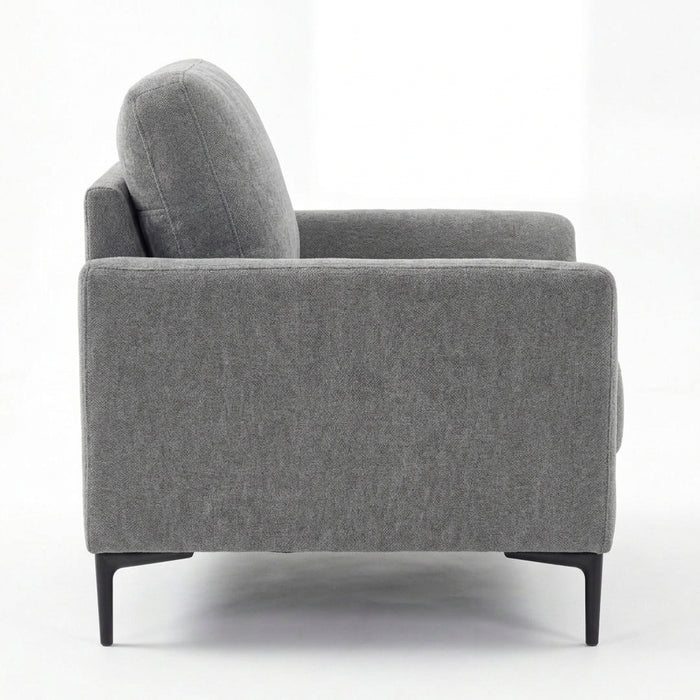 Luca Upholstered Armchair - Grey