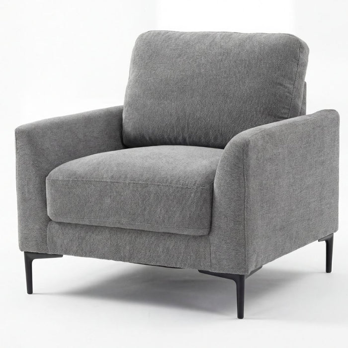 Luca Upholstered Armchair - Grey