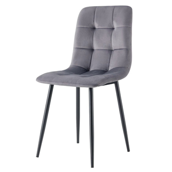 Foran Grey Luxe Velvet Dining Chair