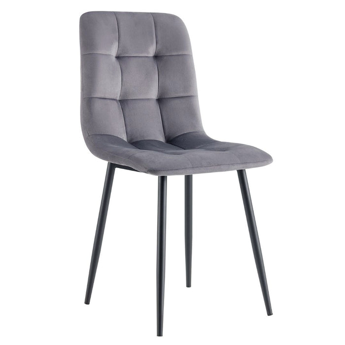 Foran Grey Luxe Velvet Dining Chair