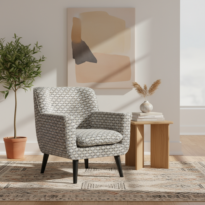 Georgia Chair upholstered in Monochrome Weave Fabric