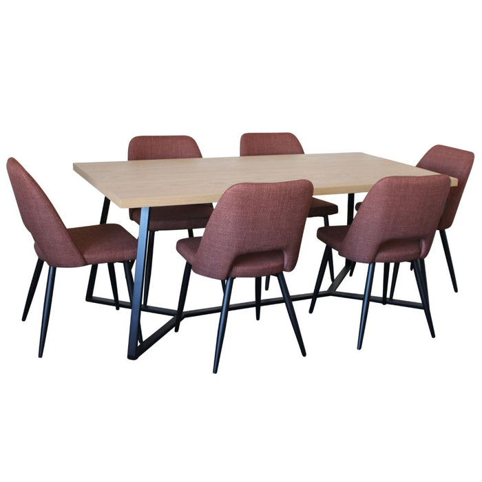 Aprista 7 Piece Dining Setting with Russet Chair