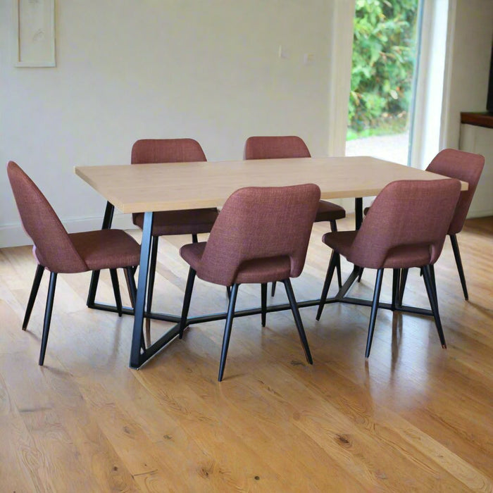 Aprista 7 Piece Dining Setting with Russet Chair