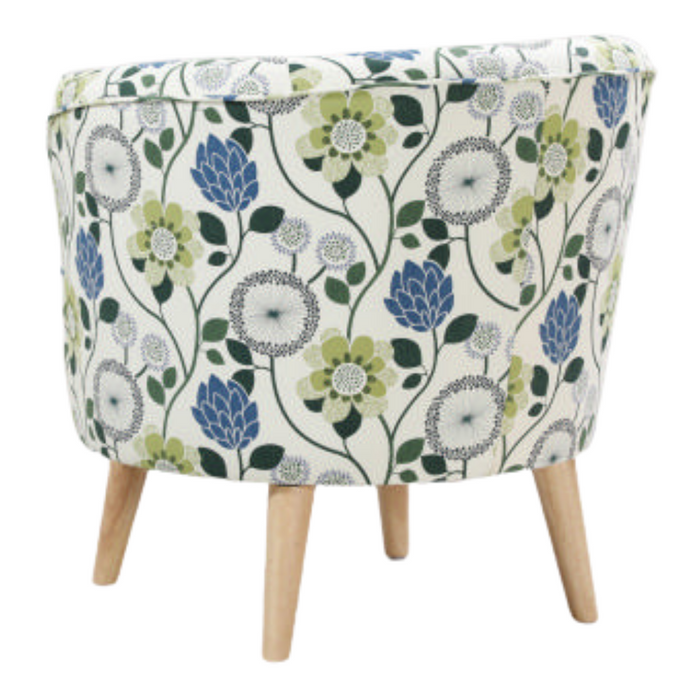 Scandinavian Floral Accent Chair