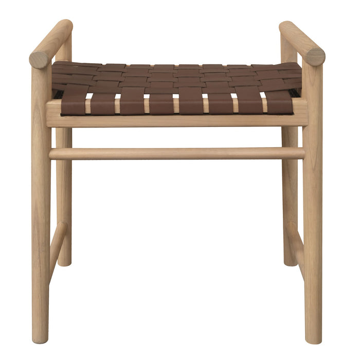 Elliot Single Seater Bench with Genuine Leather