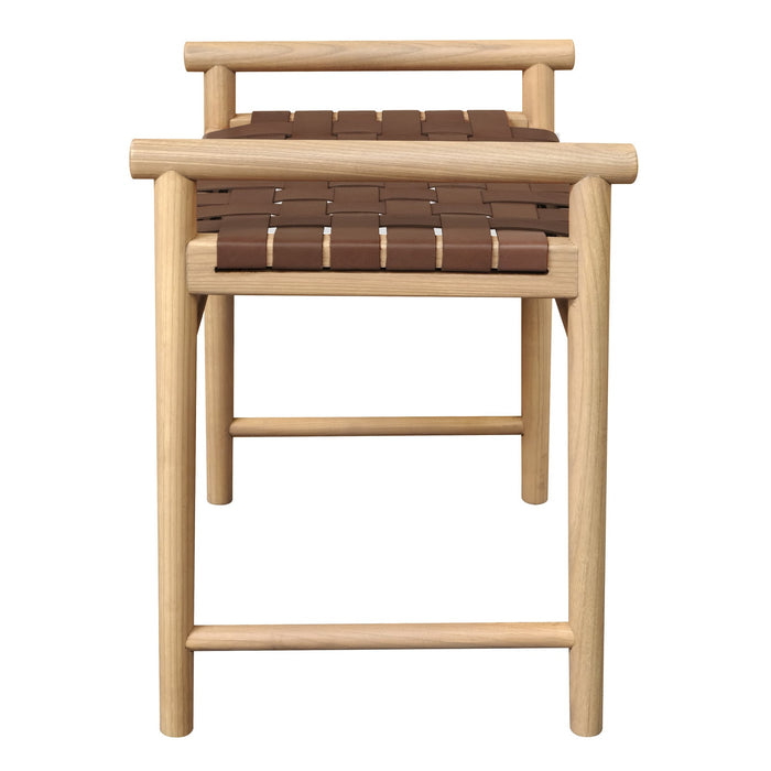 Elliot Single Seater Bench with Genuine Leather