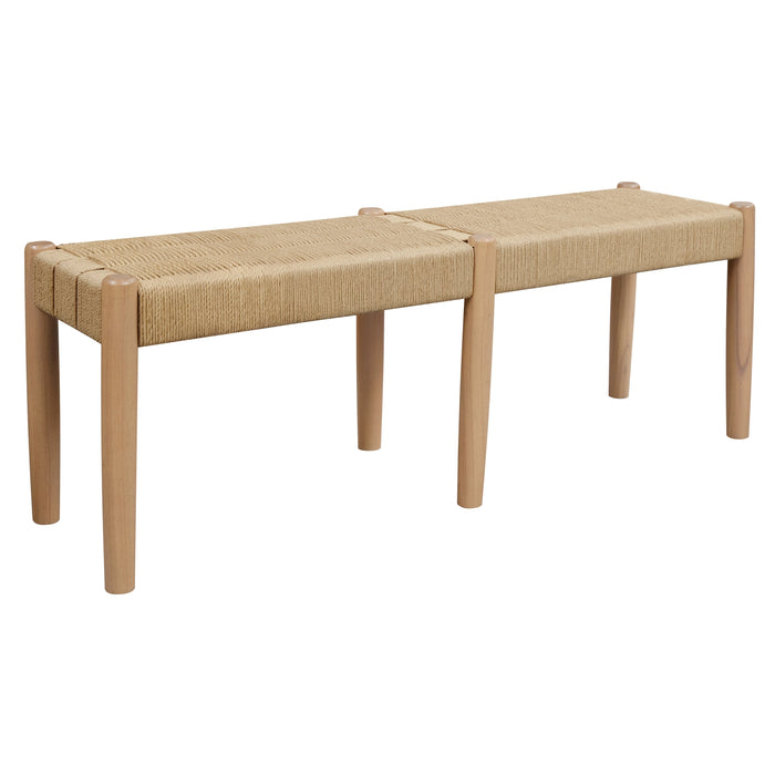 Kelly Loom Oak Bench 2-Seater Bench