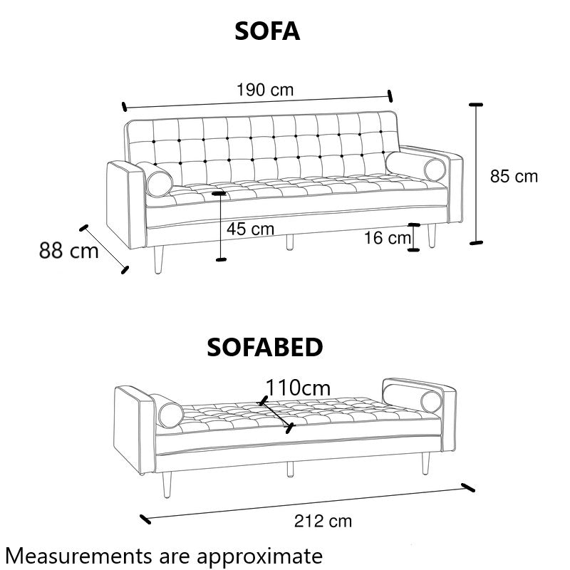 Sonia 3 Seater Sofabed