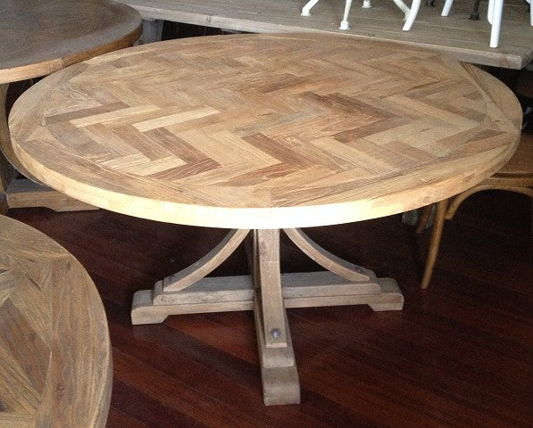 Byron Elm Wood Round Dining Table, 120cm
