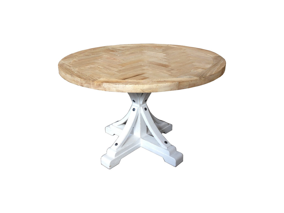 Byron Elm Wood Round Dining Table, 120cm