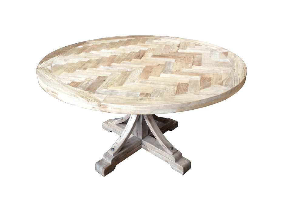 Byron Elm Wood Round Dining Table, 120cm