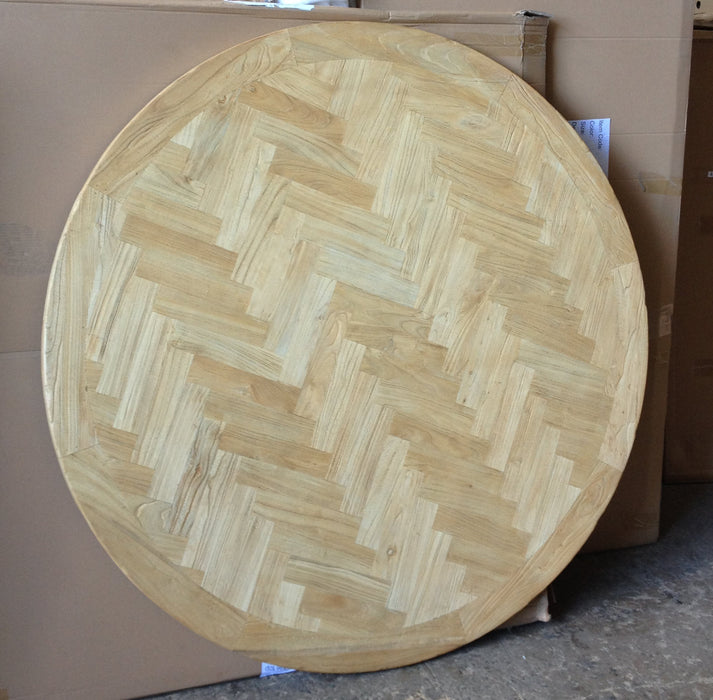 Byron Elm Wood Round Dining Table, 120cm