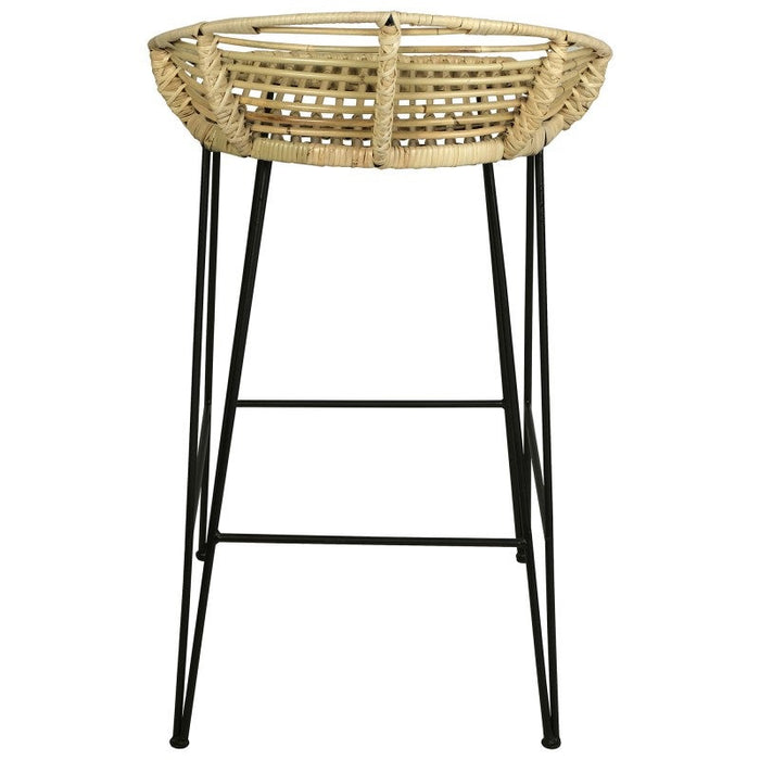 Loran Rounded Rattan Bar Stool