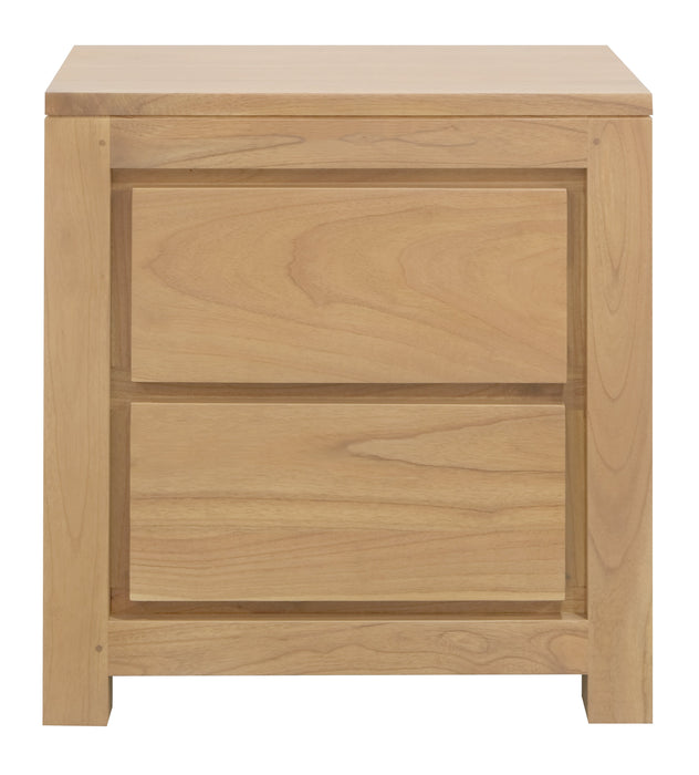 Amsterdam 2 Drawer Bedside Table (Natural)